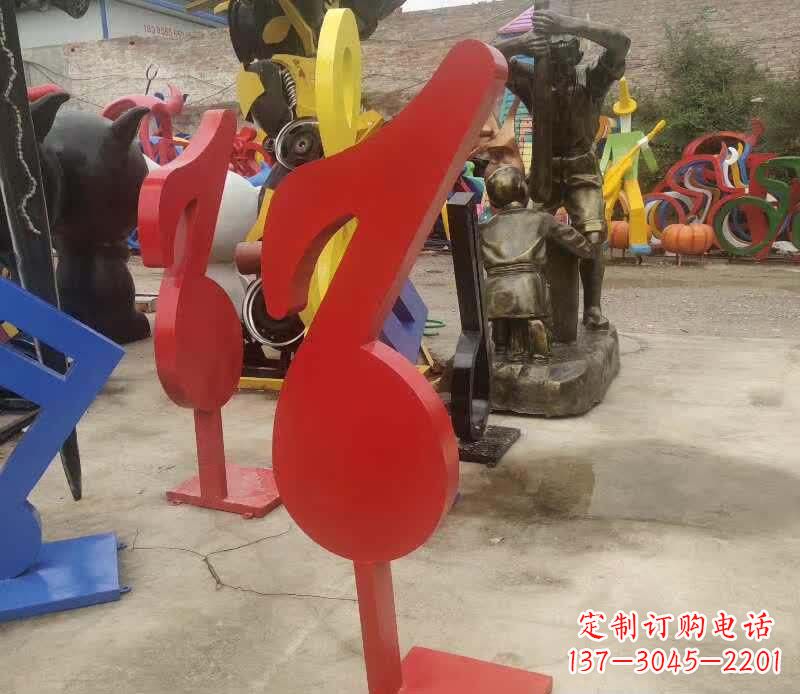 成都不锈钢音符雕塑悠扬的音乐美学