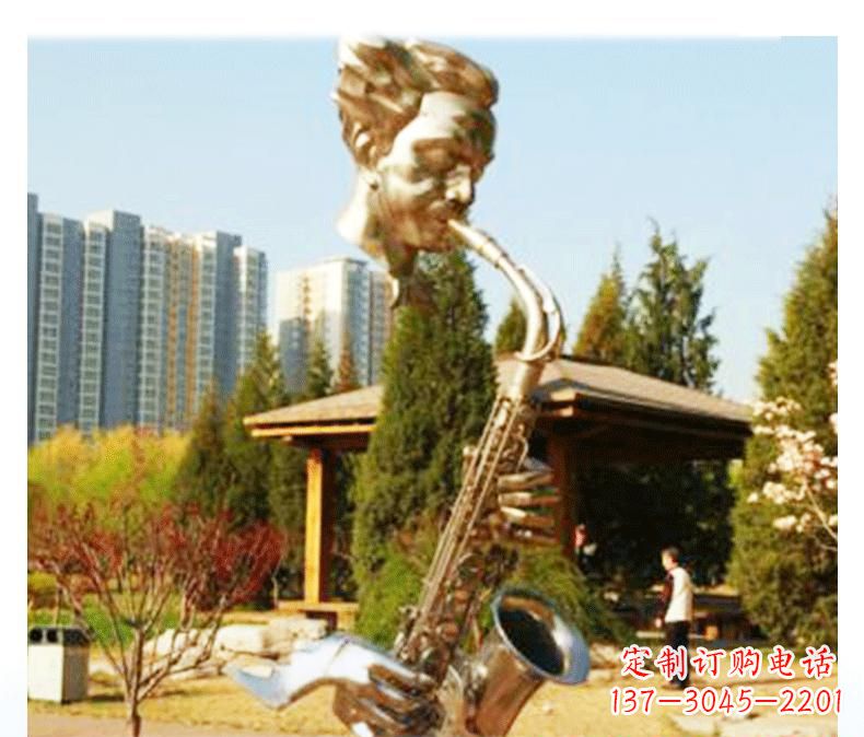 成都不锈钢萨克斯雕塑精美而又抒情