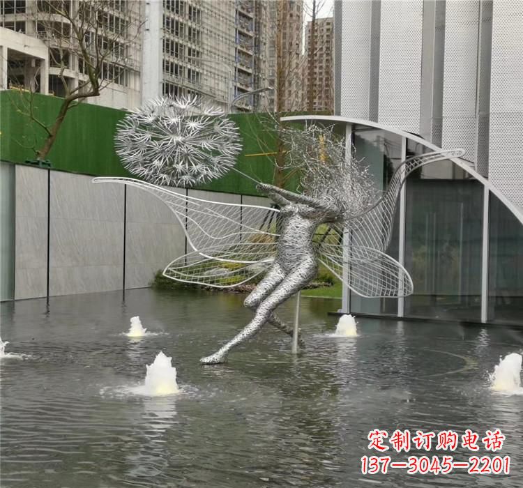 成都美丽的不锈钢蒲公英雕塑