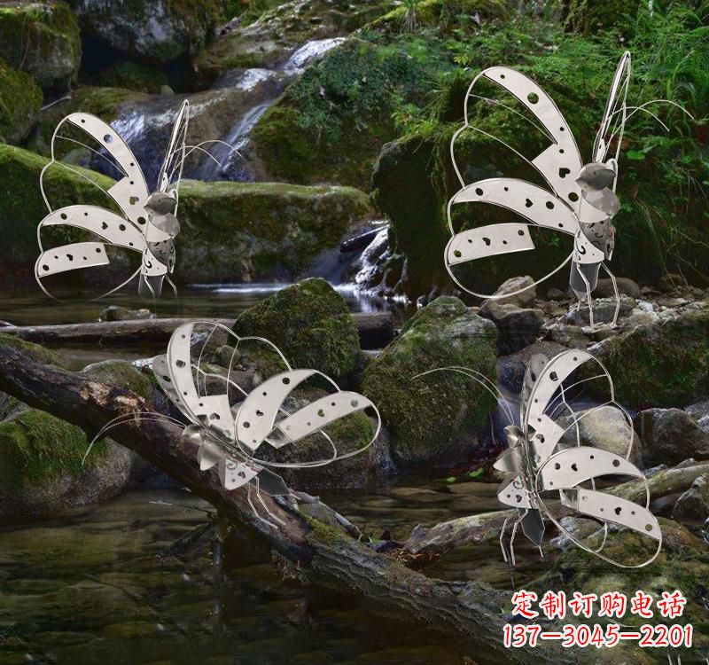 成都不锈钢园林艺术镂空蝴蝶雕塑——绽放自然之美