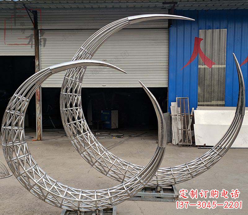 成都不锈钢月亮镂空摆件雕塑——让月亮闪耀你的家