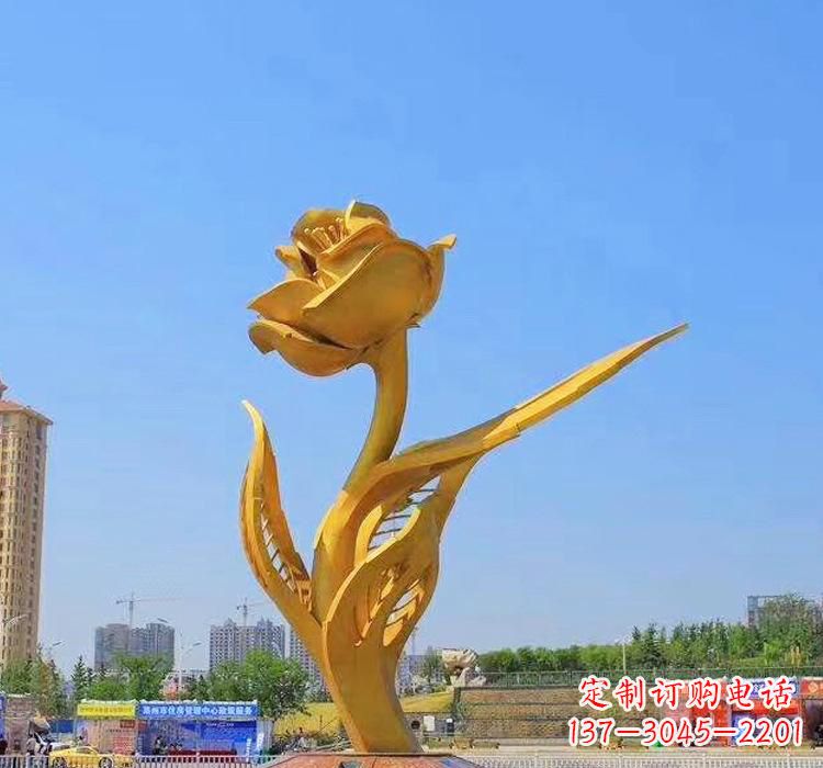 成都精美不锈钢紫荆花雕塑