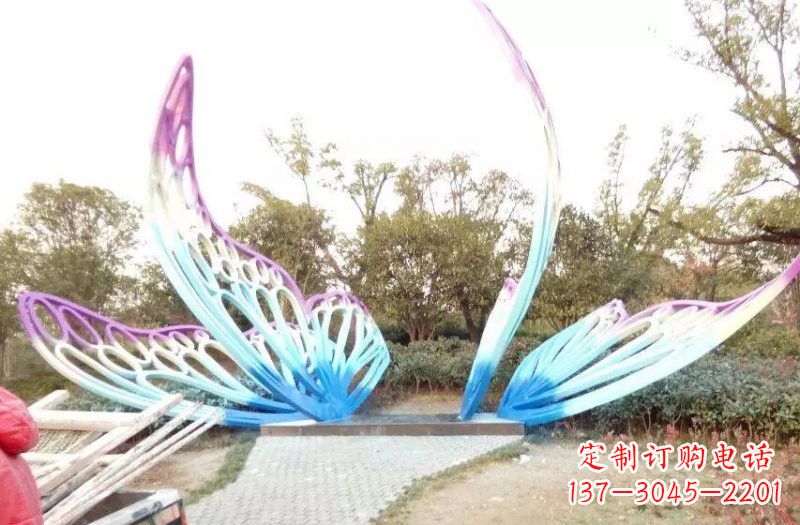 成都彩色不锈钢蝴蝶雕塑