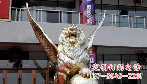 成都铜雕狮子西洋狮子的精美雕塑