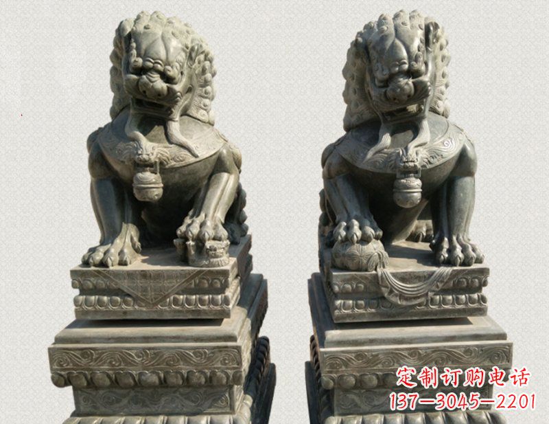 成都狮子雕塑象征王者风范