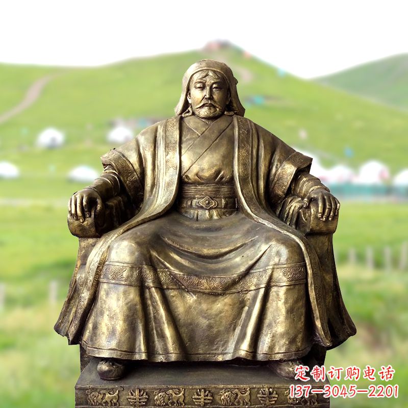 成都成吉思汗一件经典的玻璃钢雕塑