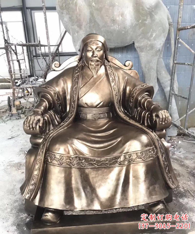 成都成吉思汗铜雕——象征着蒙古强大力量
