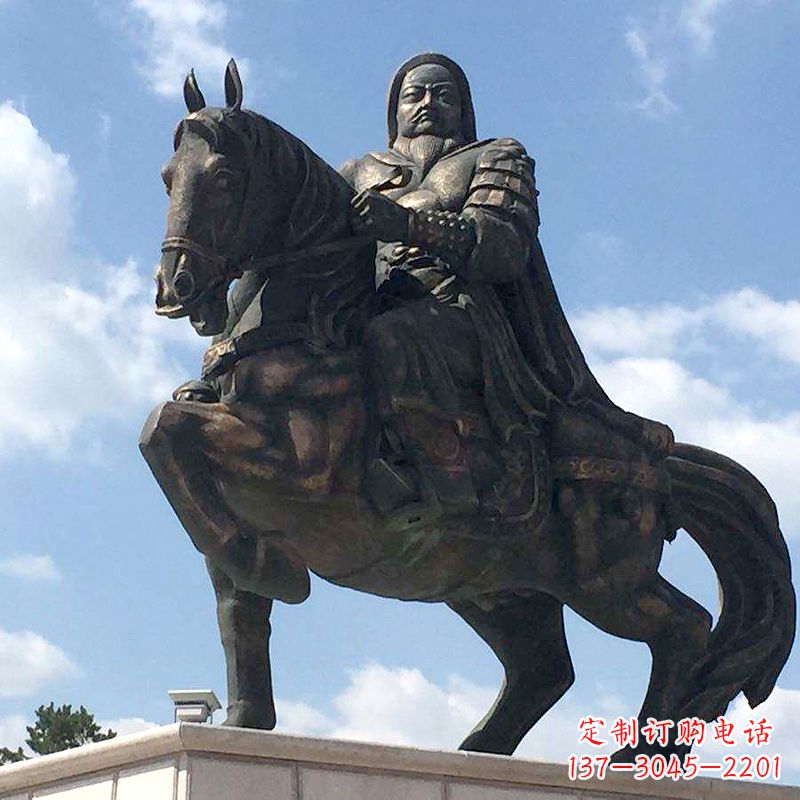 成都成吉思汗驰骋铜像象征着不朽的传奇