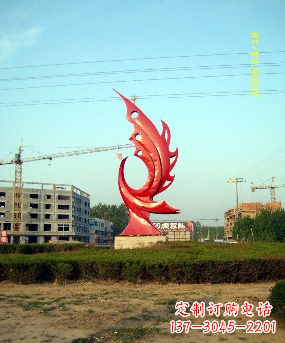 成都不锈钢凤凰雕塑传承传统文化的艺术精品