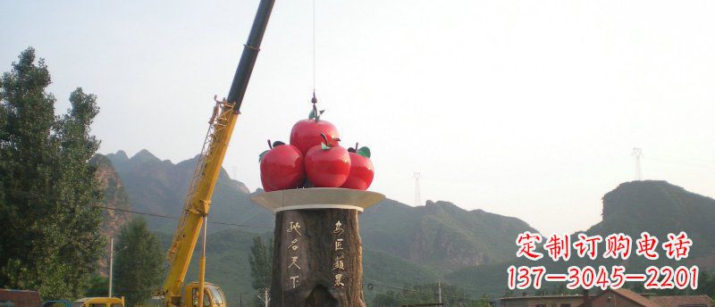 成都不锈钢苹果雕塑缔造城市风采