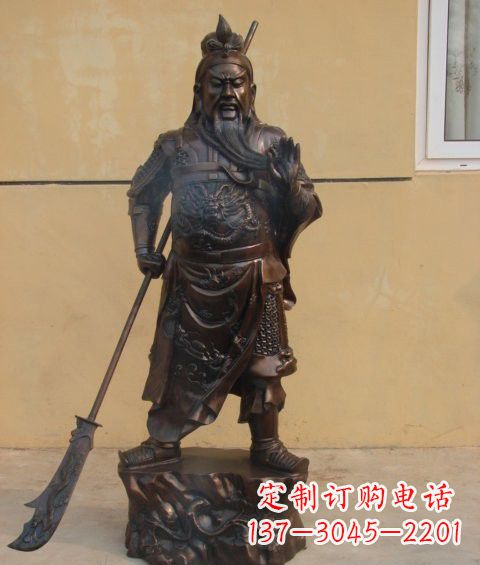 成都关公雕塑祝福人们的神灵