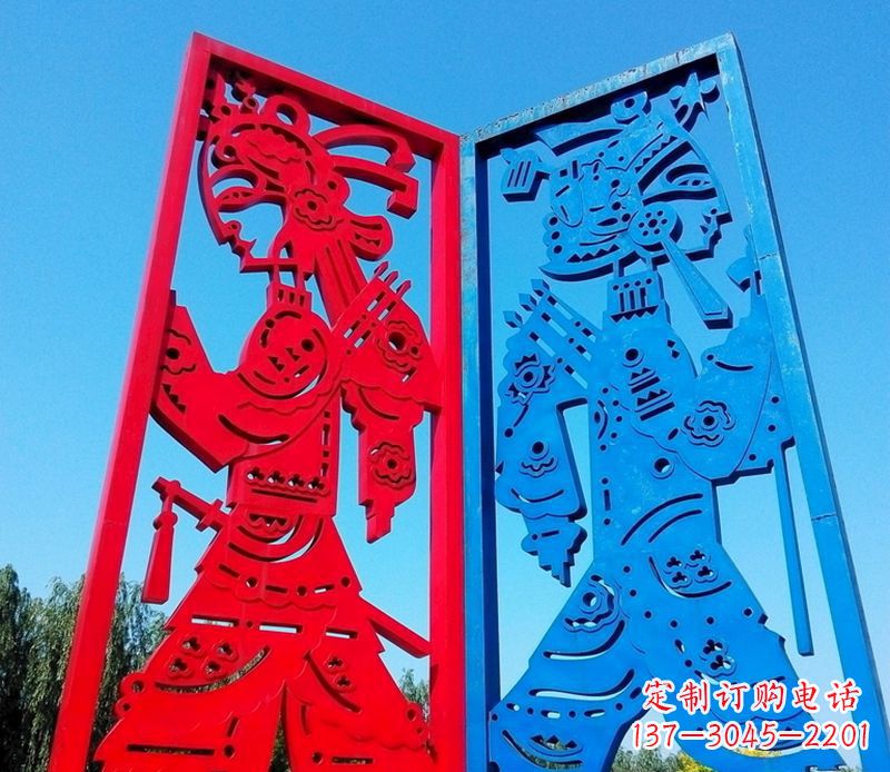 成都精美的皮影戏雕塑