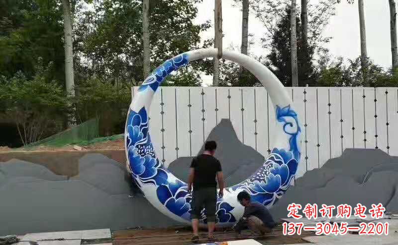 成都创意月亮雕塑广场雕塑户外摆件