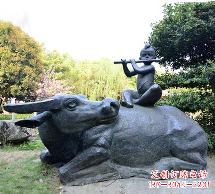 成都牧童雕塑传承民间文化