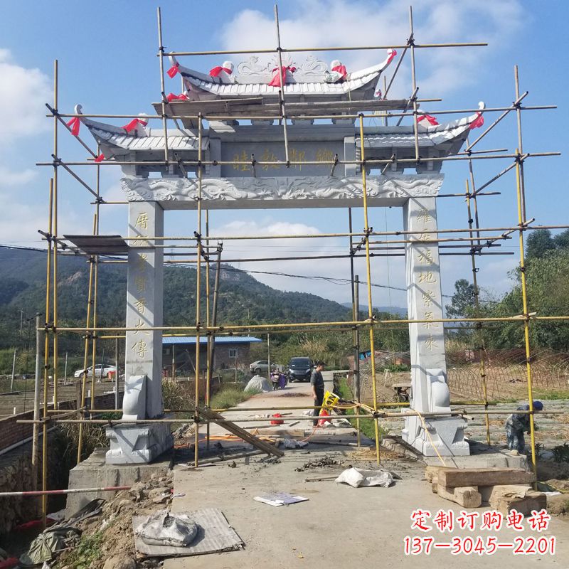 成都村庄单门石牌坊