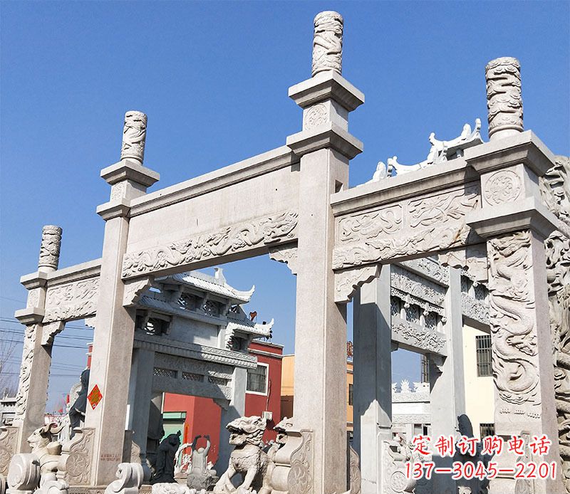成都村庄牌坊石雕——记录着悠久历史的传承