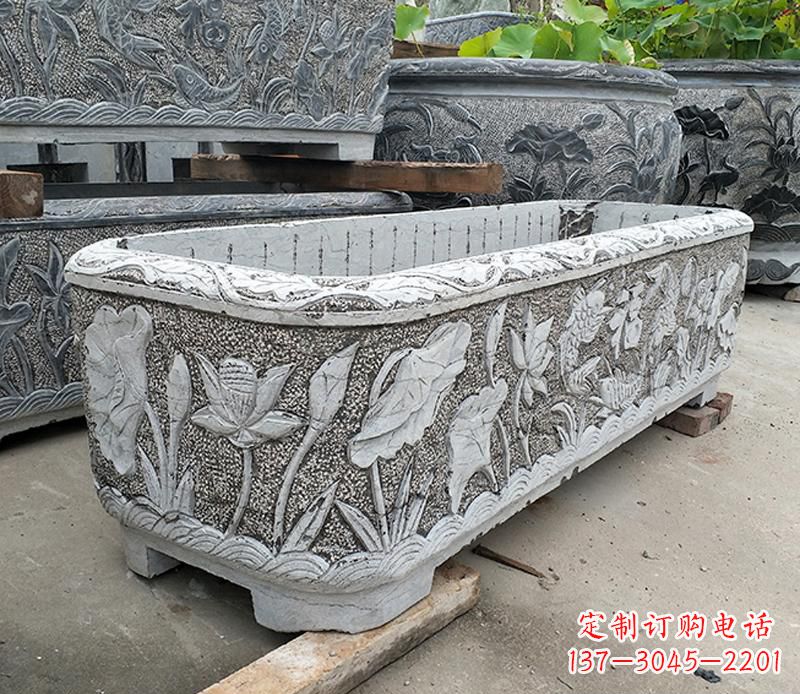 成都大理石菊花水缸雕塑