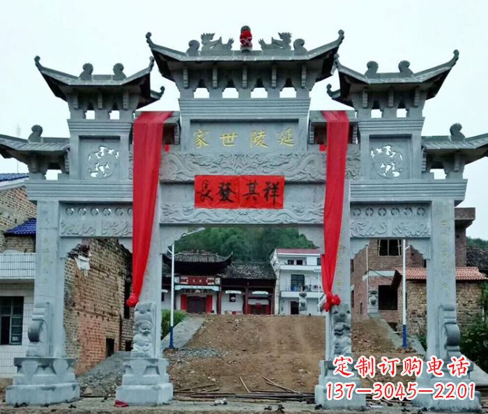 成都精美大理石牌坊雕塑