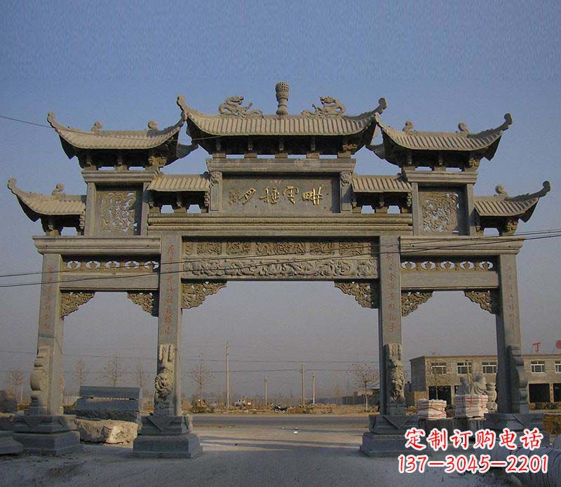 成都大理石牌楼雕塑定制