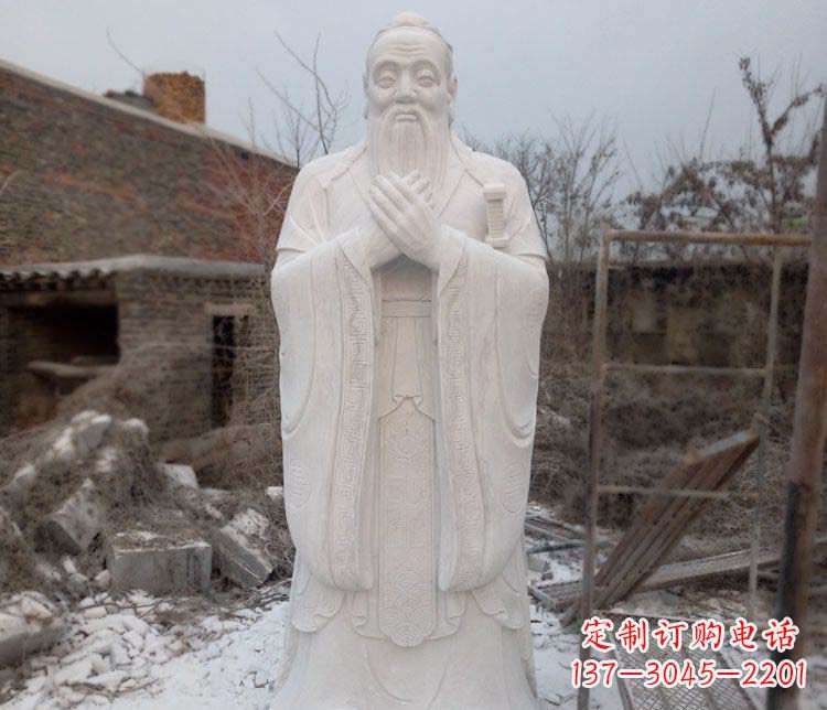 成都大理石孔子行教像古代名人石雕