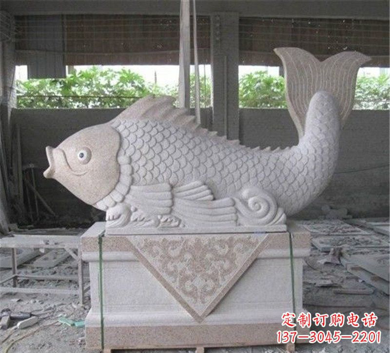 成都精美大理石"鲤鱼"雕塑