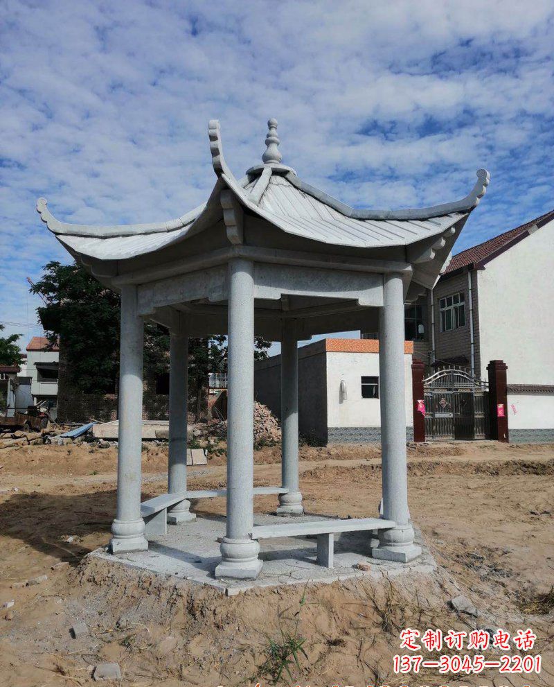 成都典雅大理石凉亭雕塑
