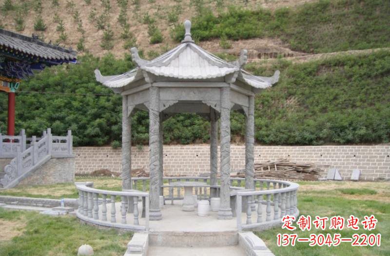 成都精美大理石凉亭雕塑