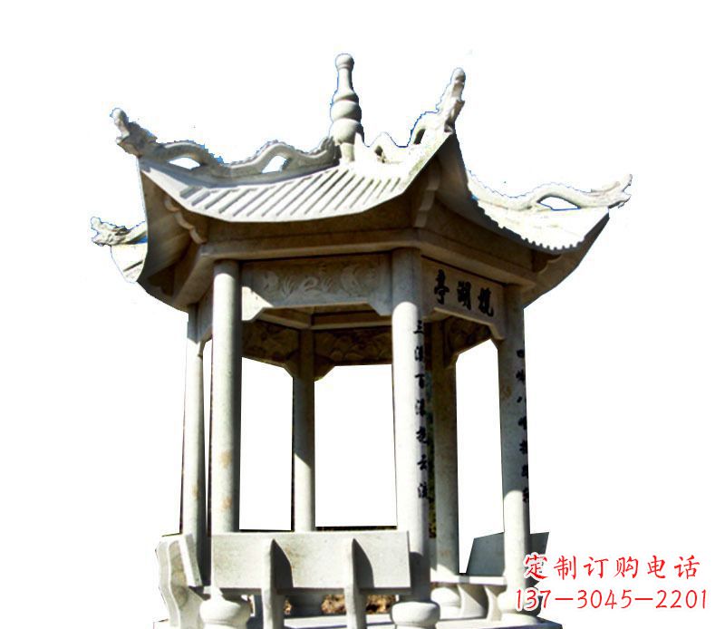 成都大理石凉亭石雕，历史韵味浓郁