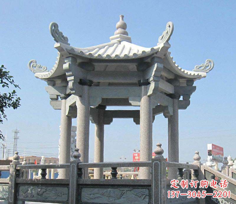 成都大理石六角凉亭石雕，为您的家园带来浪漫情怀