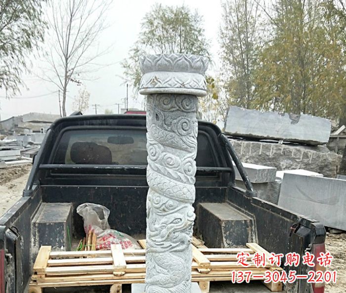 成都大理石龙柱雕塑
