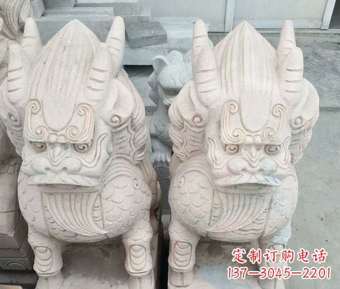 成都品质卓越的大理石麒麟古兽雕塑