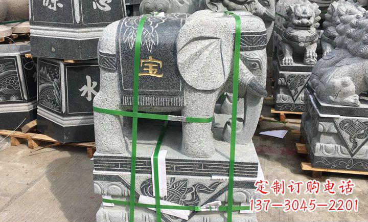 成都大理石大象门口石雕