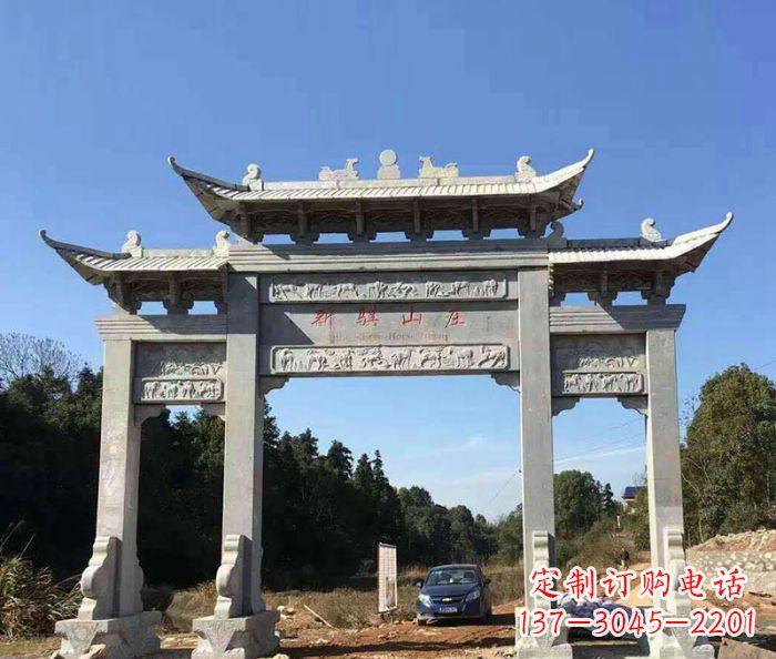 成都精美石雕牌坊雕塑