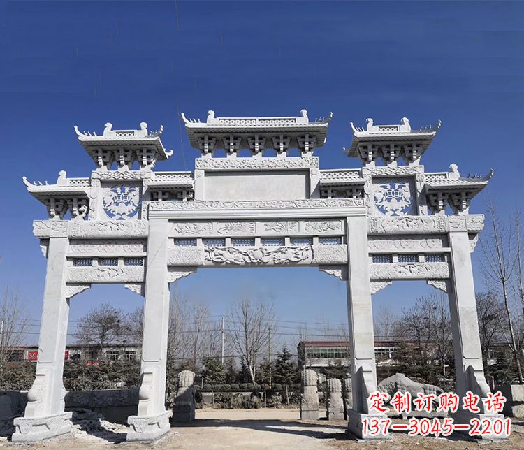 成都特色大理石牌坊石雕