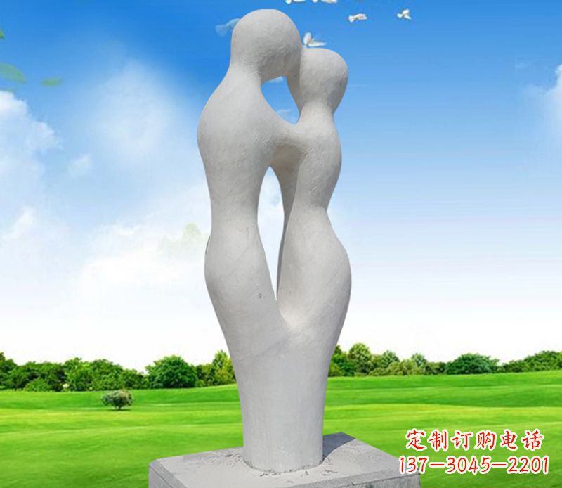 成都情侣石雕,永恒的爱恋