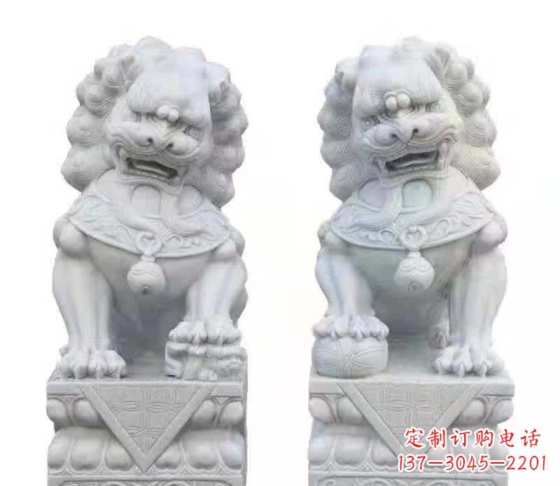 成都大理石狮子雕塑震撼视觉、传承文化