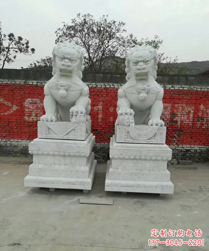 成都大理石狮子雕塑,精致而壮观