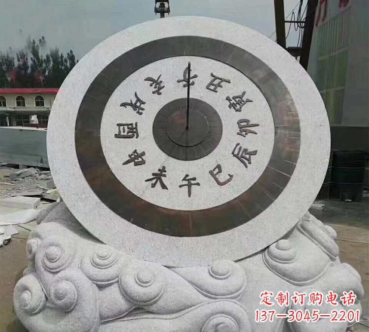 成都精美大理石十二时辰日晷雕塑