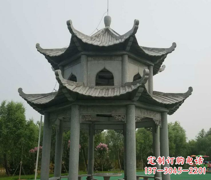 成都精美大理石凉亭石雕