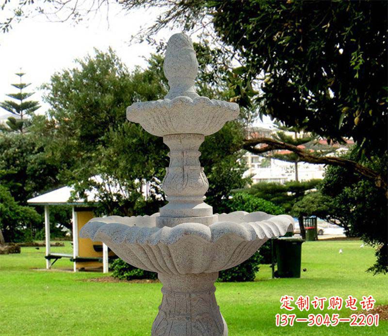 成都大理石双层喷泉雕塑,精美绝伦