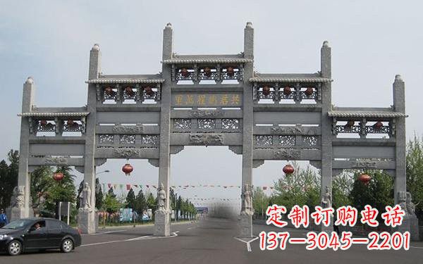 成都精美大理石牌坊雕塑
