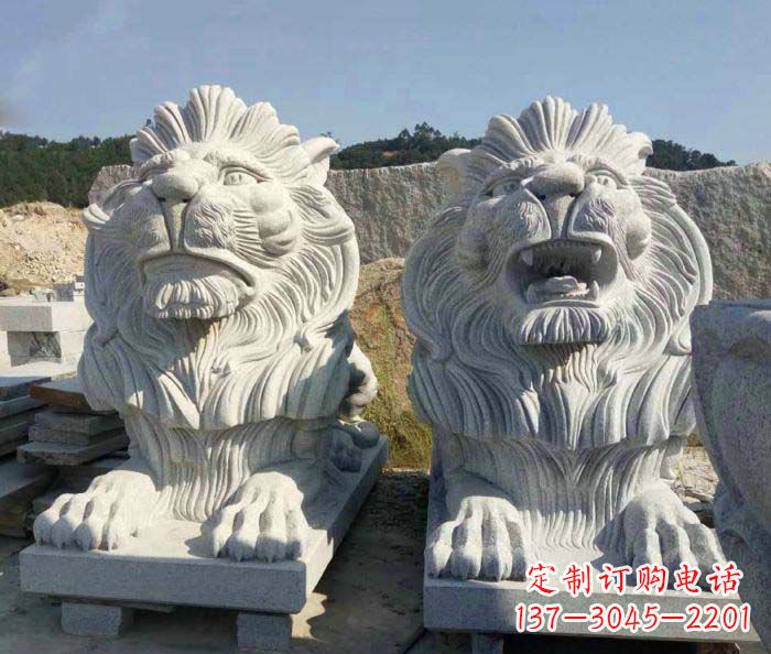 成都大理石西洋欧式石狮子雕塑