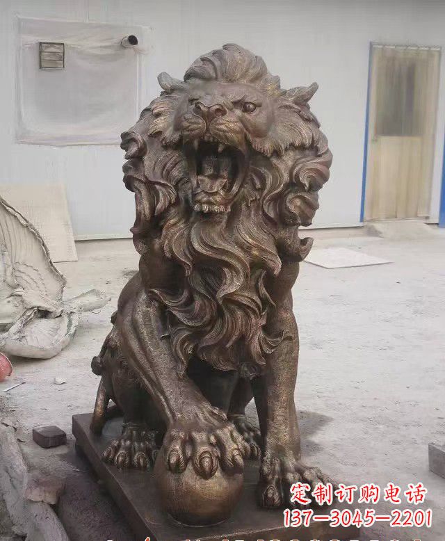 成都大理石狮子雕塑,演绎优雅狮子魅力