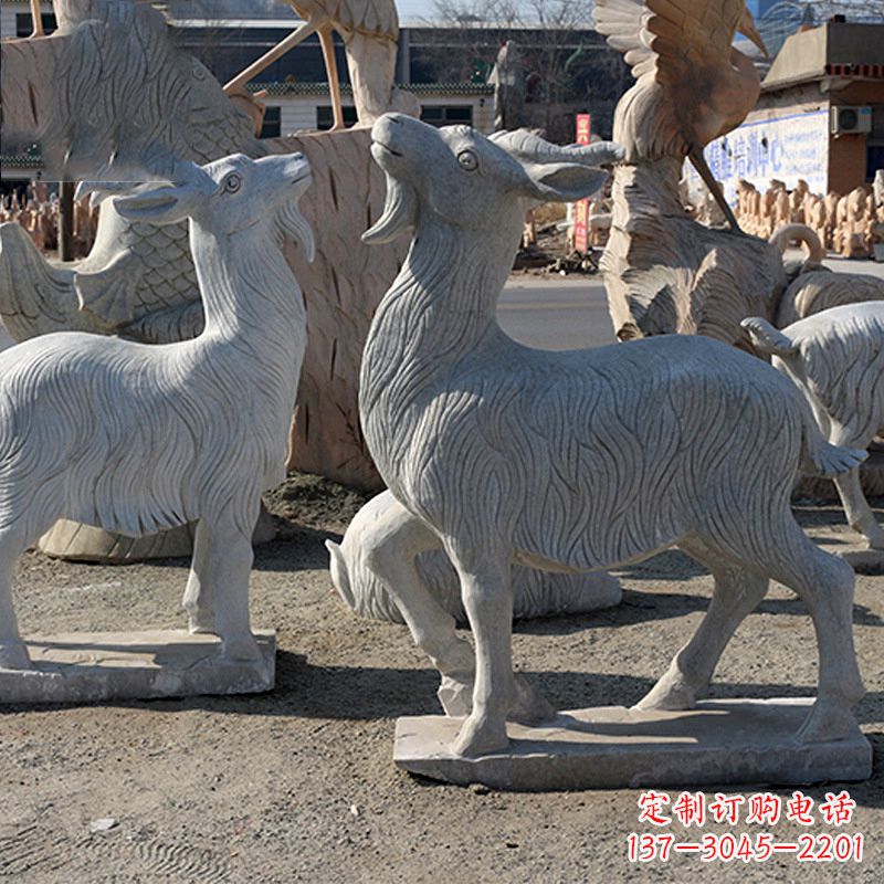 成都大理石精美羊雕塑