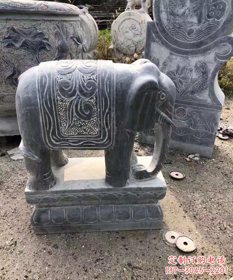 成都大理石大象雕塑