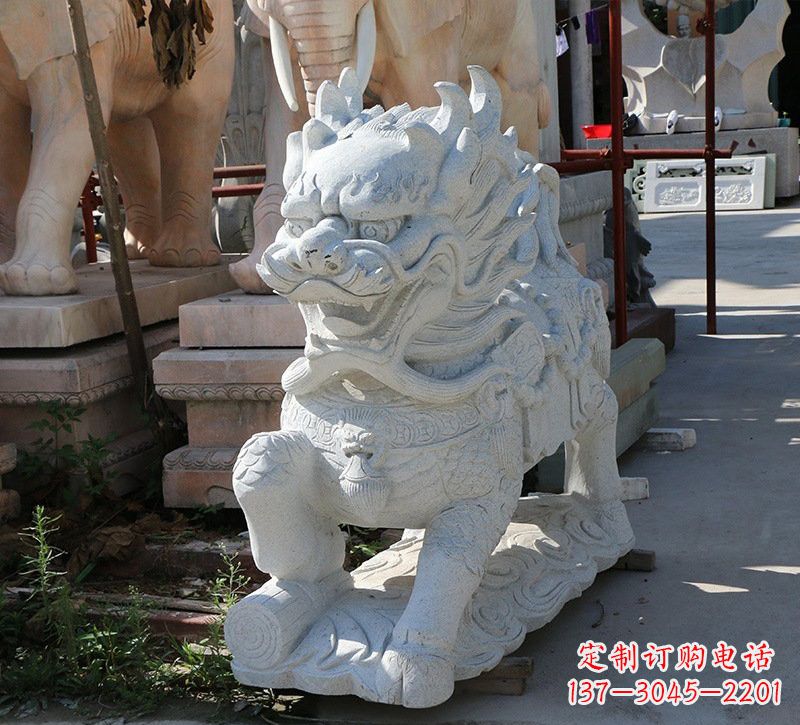 成都大理石镇宅——麒麟雕塑