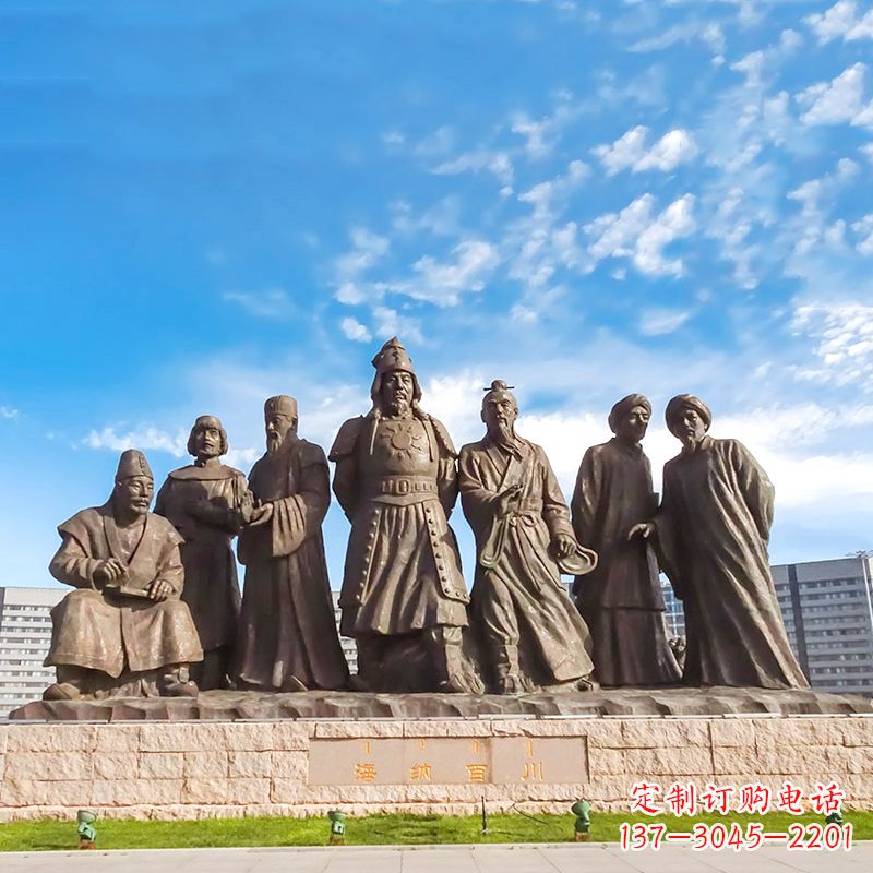 成都大蒙古国建立者成吉思汗情景景观雕塑景区园林历史名人雕像