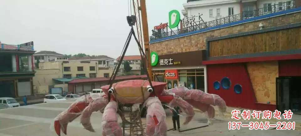 成都11英寸不锈钢螃蟹雕塑