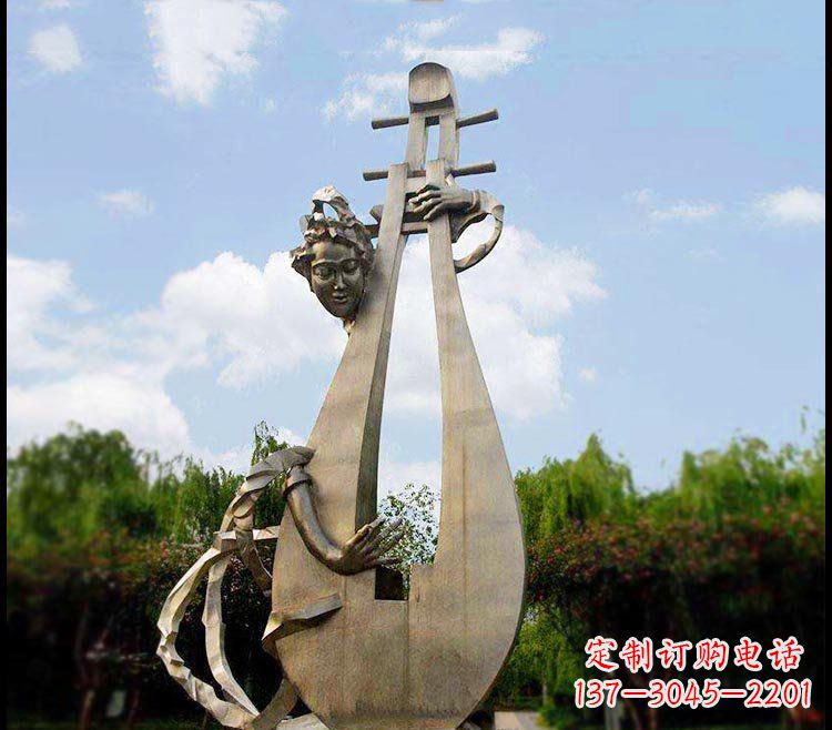 成都精美铜雕琵琶雕塑