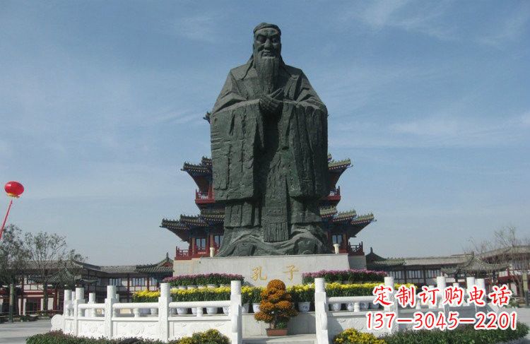 成都大型锻铜孔子雕像,非凡之美